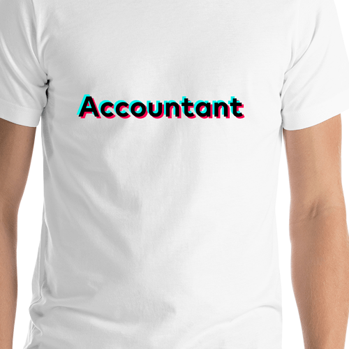 Accountant T-Shirt - White - TikTok Trends - Shirt Close-Up View