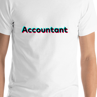 Thumbnail for Accountant T-Shirt - White - TikTok Trends - Shirt Close-Up View