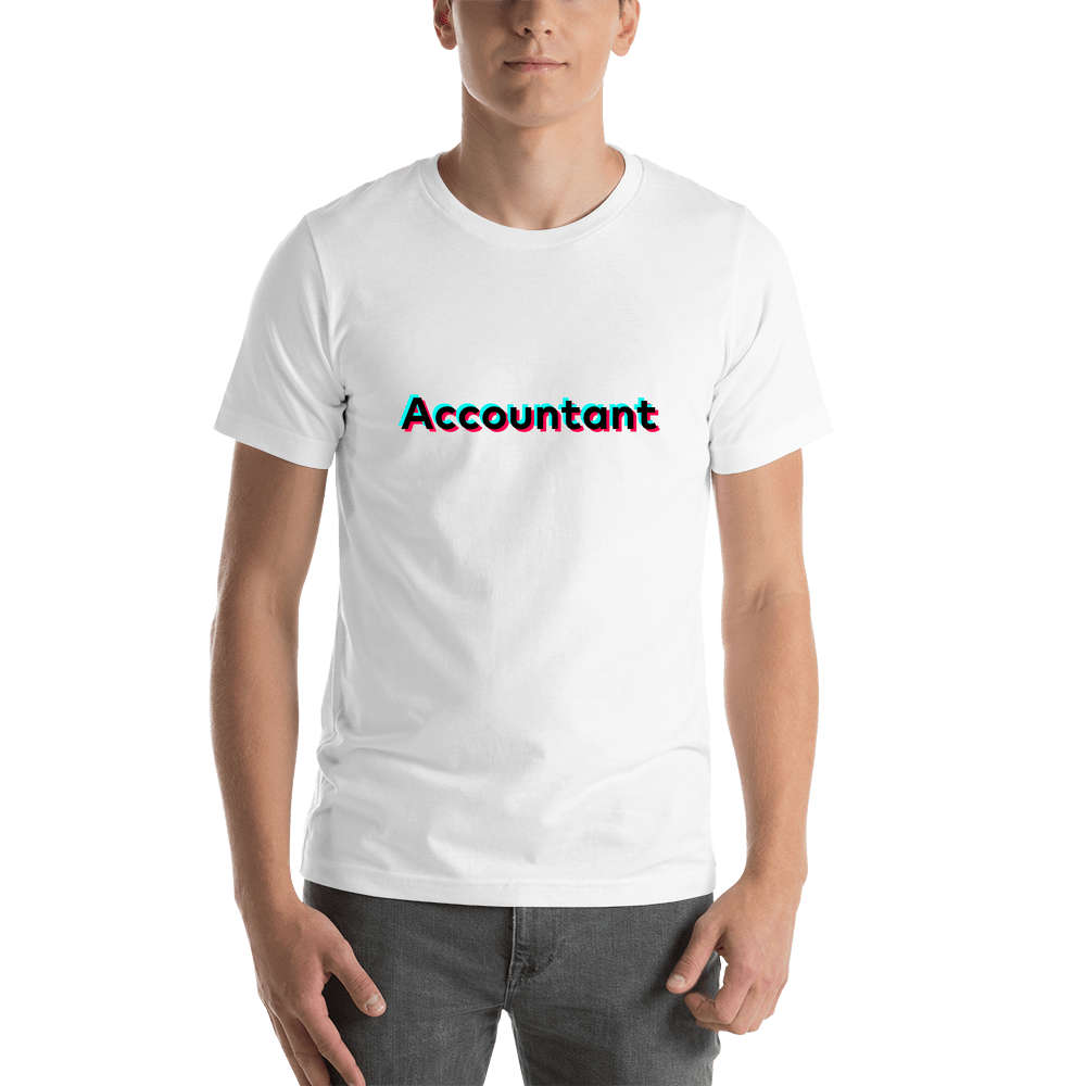 Accountant T-Shirt - White - TikTok Trends - Shirt View