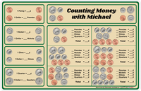 Thumbnail for Personalized Activity Placemat - Counting Money -  View