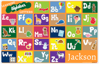Thumbnail for Personalized Activity Placemat - Learning Alphabet I - Orange Background -  View