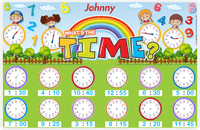 Thumbnail for Personalized Activity Placemat - Telling Time I - Add Clock Hands -  View