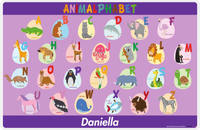 Thumbnail for Personalized Activity Placemat - Learning Alphabet III - Purple Background -  View