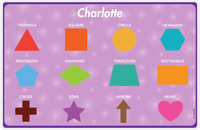 Thumbnail for Personalized Activity Placemat - Learning Shapes IV - Purple Background -  View