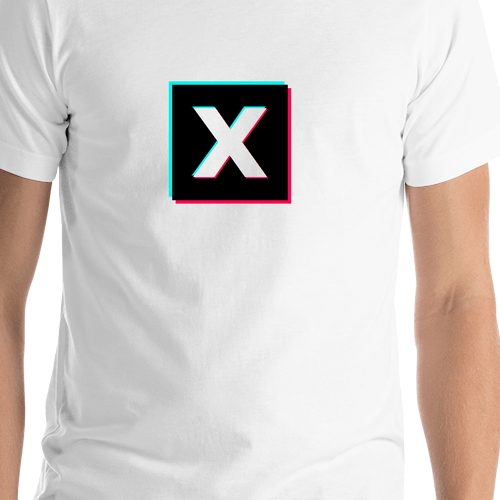 Aesthetic T-Shirt - Customizable Text - White - Shirt Close-Up View