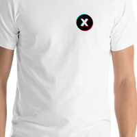 Thumbnail for Aesthetic T-Shirt - Customizable Text - White - Shirt Close-Up View