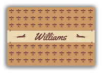 Thumbnail for Personalized Airplane Canvas Wrap & Photo Print I - Brown Background - Airplane I - Front View