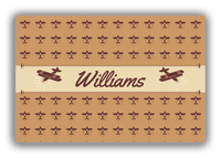Thumbnail for Personalized Airplane Canvas Wrap & Photo Print I - Brown Background - Airplane II - Front View