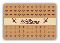 Thumbnail for Personalized Airplane Canvas Wrap & Photo Print I - Brown Background - Airplane III - Front View