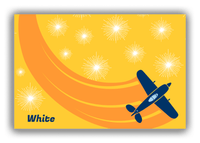 Thumbnail for Personalized Airplane Canvas Wrap & Photo Print III - Mustard Background - Airplane II - Front View
