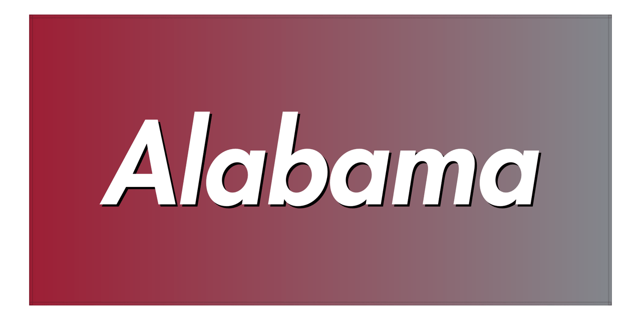 Alabama Ombre Beach Towel - Front View