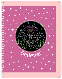 Thumbnail for Personalized Aliens / UFO Notebook - Cow - Front View