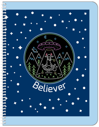 Thumbnail for Personalized Aliens / UFO Notebook - Cow - Front View
