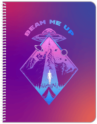 Thumbnail for Aliens / UFO Notebook - Beam Me Up - Front View