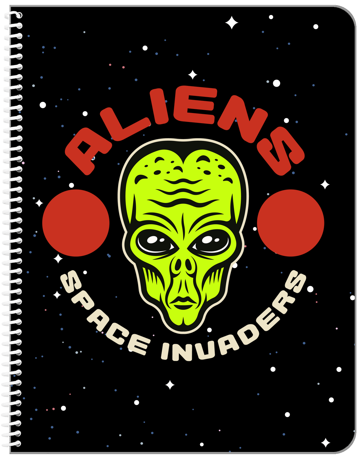 Aliens / UFO Notebook - Space Invaders - Front View