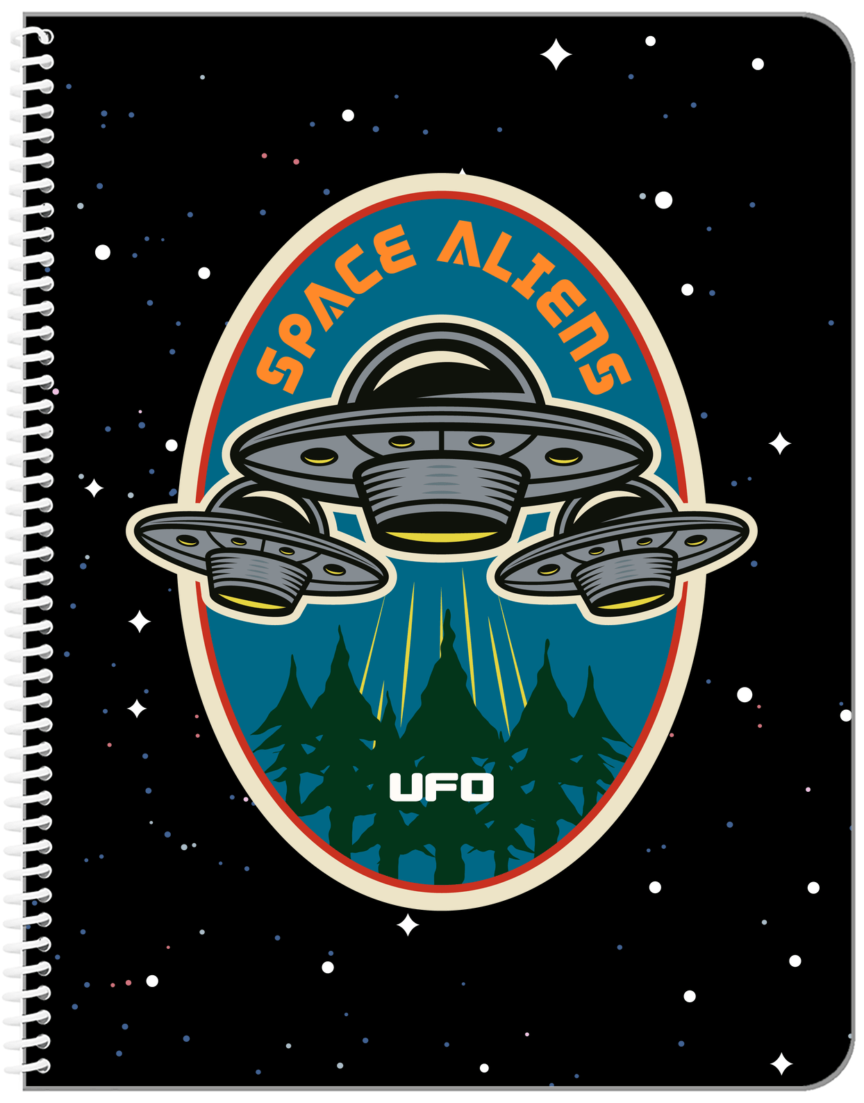 Aliens / UFO Notebook - Space Aliens - Front View