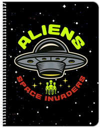 Thumbnail for Aliens / UFO Notebook - Space Invaders - Front View