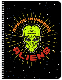 Thumbnail for Aliens / UFO Notebook - Space Invaders - Front View