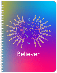 Thumbnail for Aliens / UFO Notebook - Sun - Front View