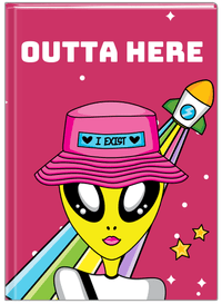 Thumbnail for Personalized Aliens / UFO Journal - Outta Here - Front View