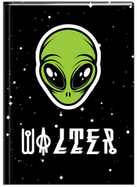 Thumbnail for Personalized Aliens / UFO Journal - Black Background - Front View