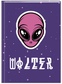 Thumbnail for Personalized Aliens / UFO Journal - Purple Background - Front View