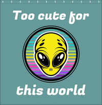 Thumbnail for Personalized Aliens / UFO Shower Curtain - Too Cute For This World - Decorate View