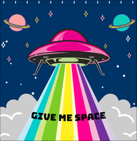 Thumbnail for Personalized Aliens / UFO Shower Curtain - Give Me Space - Decorate View