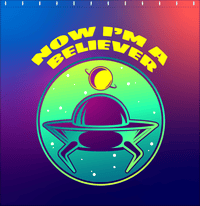 Thumbnail for Aliens / UFO Shower Curtain - Now I'm A Believer - Decorate View