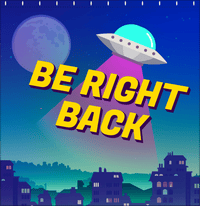 Thumbnail for Aliens / UFO Shower Curtain - Be Right Back - Decorate View
