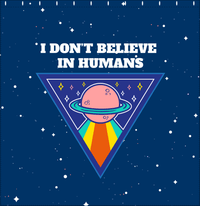 Thumbnail for Aliens / UFO Shower Curtain - I Don't Believe in Humans - Decorate View