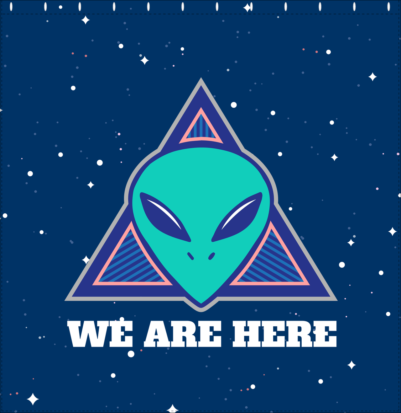 Aliens / UFO Shower Curtain - We Are Here - Decorate View