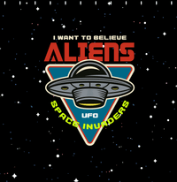 Thumbnail for Aliens / UFO Shower Curtain - I Want To Believe - Decorate View