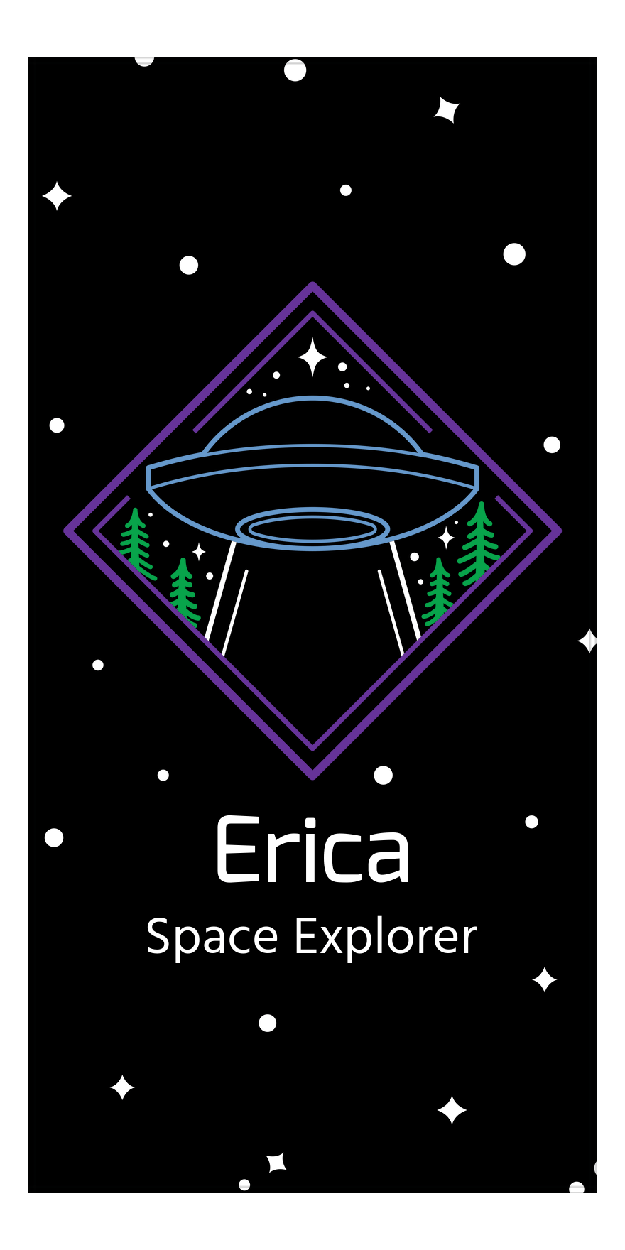 Personalized Aliens / UFO Beach Towel - Forest - Front View