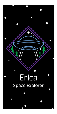 Thumbnail for Personalized Aliens / UFO Beach Towel - Forest - Front View