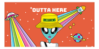 Thumbnail for Personalized Aliens / UFO Beach Towel - Outta Here - Front View