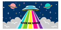Thumbnail for Personalized Aliens / UFO Beach Towel - Give Me Space - Front View