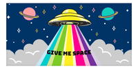 Thumbnail for Personalized Aliens / UFO Beach Towel - Give Me Space - Front View