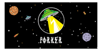 Thumbnail for Aliens / UFO Beach Towel - Black Background - Front View