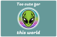 Thumbnail for Personalized Aliens / UFO Placemat - Too Cute for this World -  View