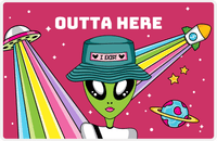Thumbnail for Personalized Aliens / UFO Placemat - Outta Here -  View