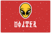 Thumbnail for Personalized Aliens / UFO Placemat - Red Background -  View