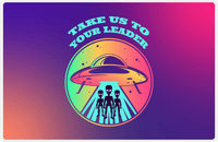 Thumbnail for Aliens / UFO Placemat - Take Us To Your Leader -  View