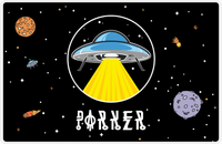 Thumbnail for Personalized Aliens / UFO Placemat - Black Background -  View