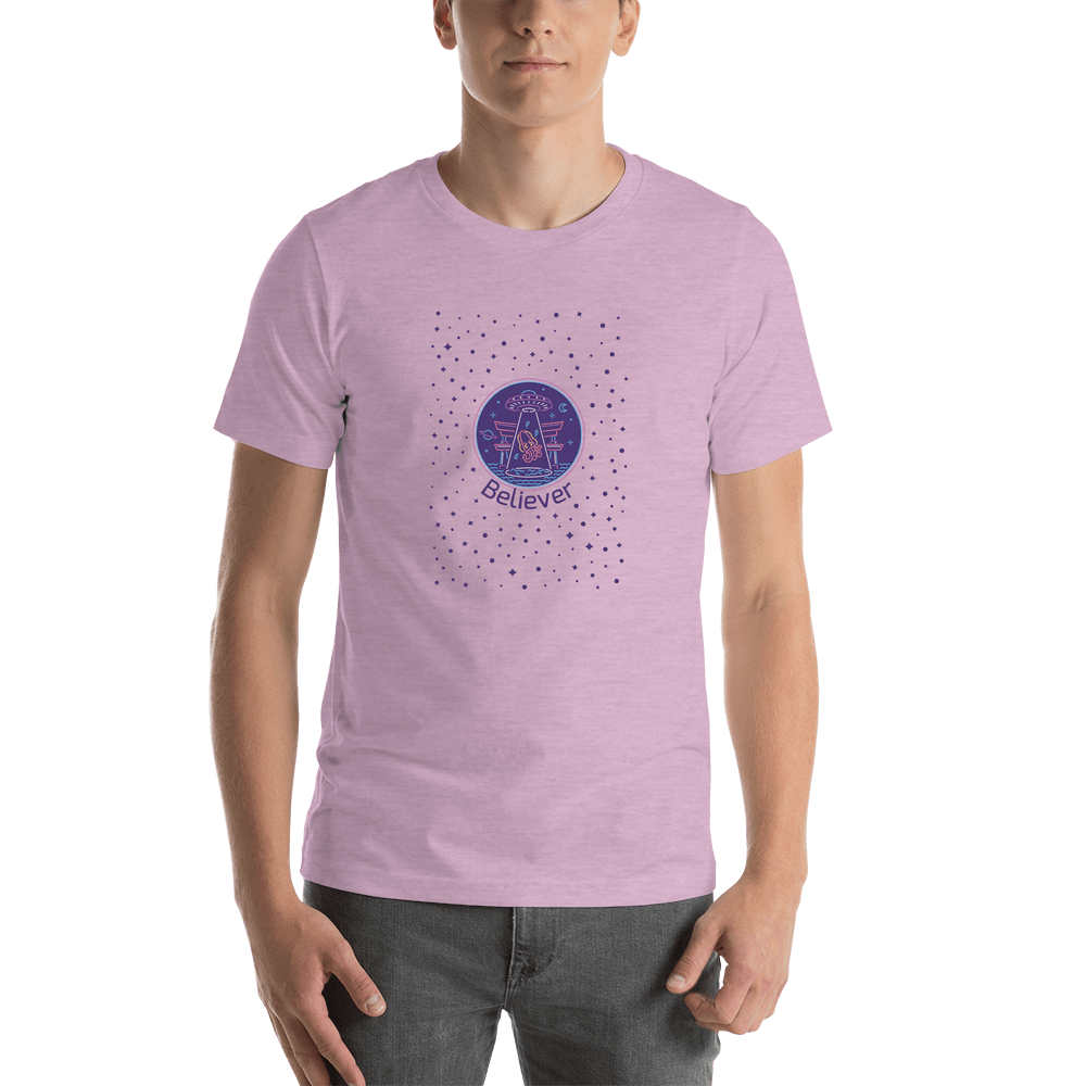 Personalized Aliens / UFO T-Shirt - Lilac - Squid - Shirt View