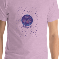 Thumbnail for Personalized Aliens / UFO T-Shirt - Lilac - Squid - Shirt Close-Up View