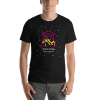 Thumbnail for Personalized Aliens / UFO T-Shirt - Black - Mountains - Shirt View