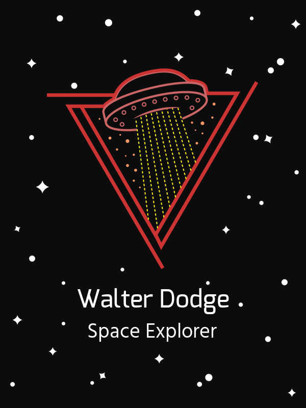 Personalized Aliens / UFO T-Shirt - Black - Stars - Decorate View