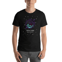 Thumbnail for Personalized Aliens / UFO T-Shirt - Black - Night Sky - Shirt View