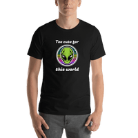 Thumbnail for Personalized Aliens / UFO T-Shirt - Black - Too Cute For This World - Shirt View